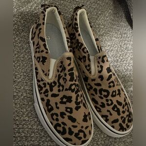 Women’s leopard slip on shoes